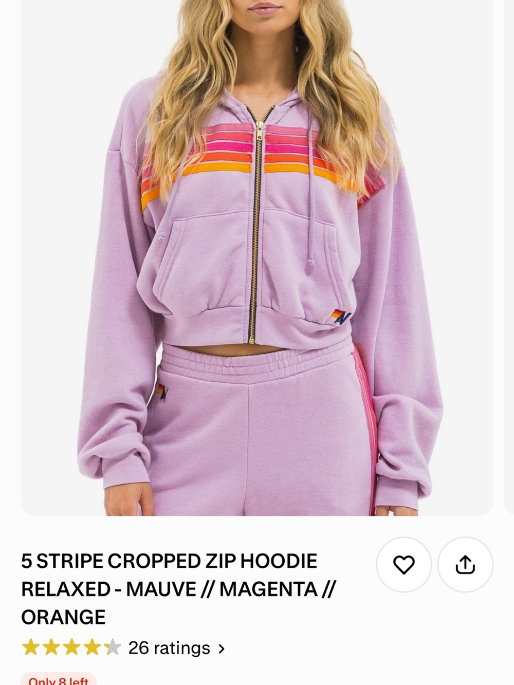 Aviator Nation Wide Leg Pants and Zip Hoodie Set - Picture 1 of 7